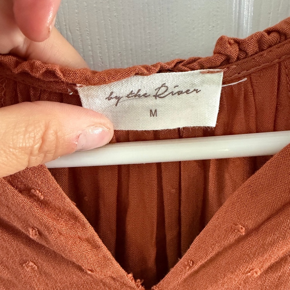 Elegant Rust Orange Women's Dress - Picture 2 of 3